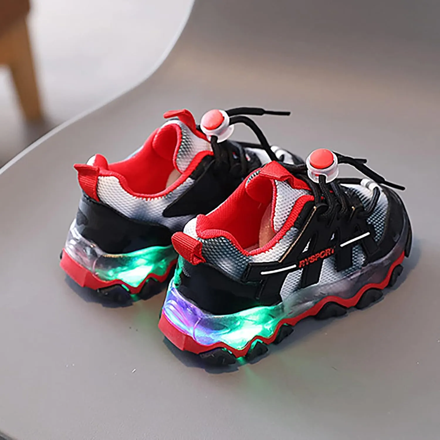 Toddler Boys Girls Light Up Shoes Flashing Lightweight Mesh Breathable Adorable Tennis Shoes Luminous Trainer