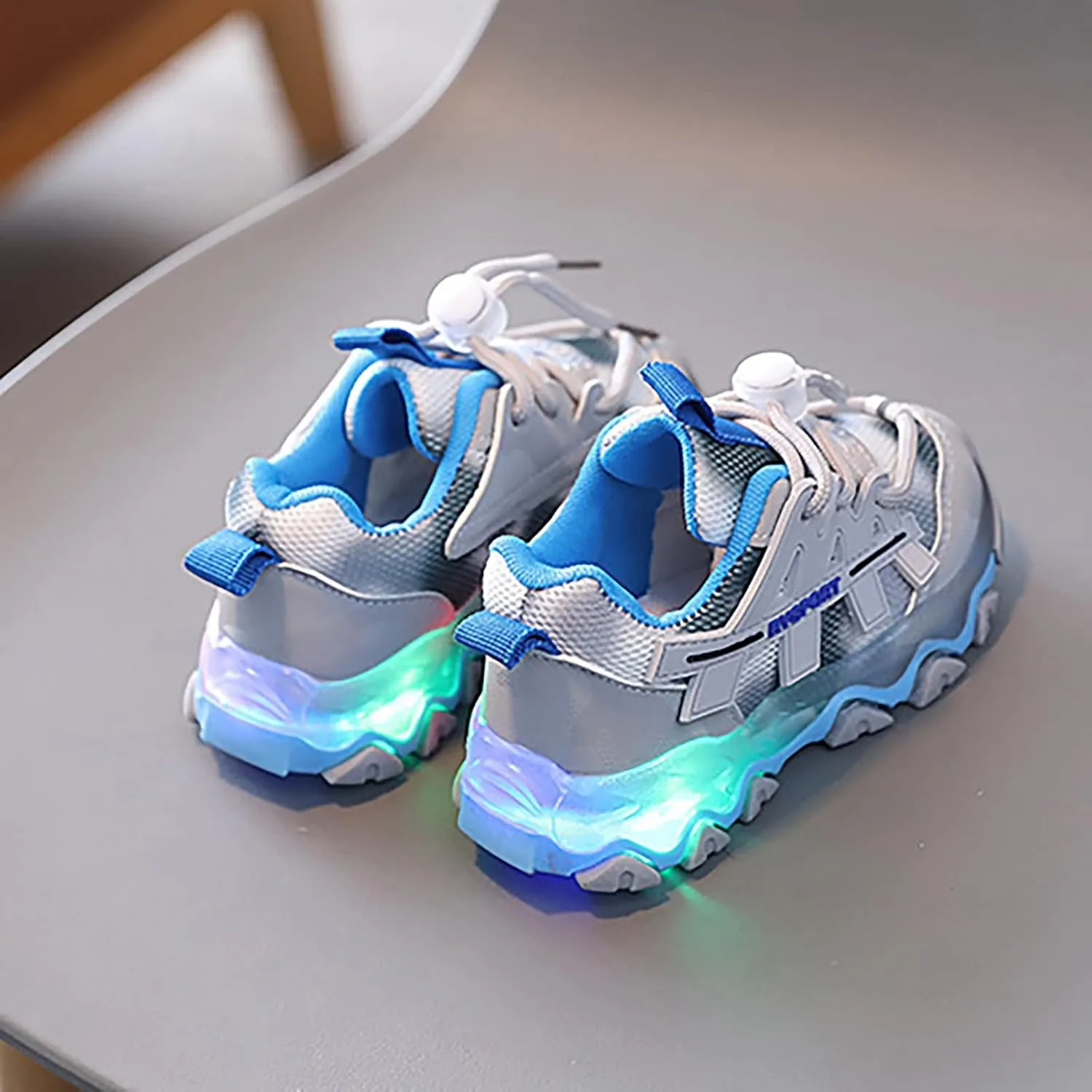 Toddler Boys Girls Light Up Shoes Flashing Lightweight Mesh Breathable Adorable Tennis Shoes Luminous Trainer