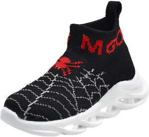 Toddler Boys Girls Light Up Shoes LED Lightweight Mesh Breathable Walking Sneakers Kids Fashion Boys Shoes Slip on