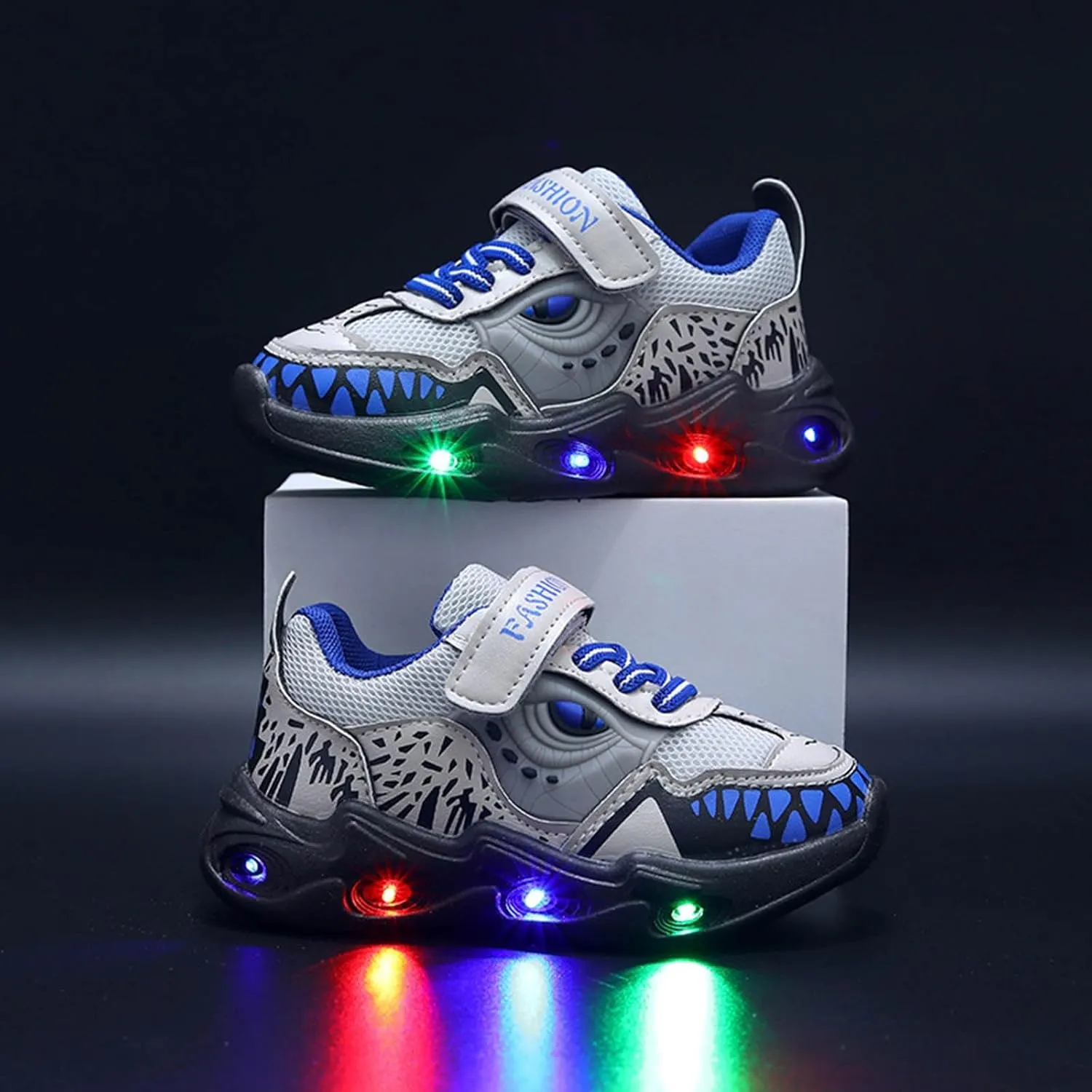 Toddler Boys Girls Light Up Shoes LED Lightweight Mesh Breathable Walking Sneakers Kids Fashion Little Kid Sneakers