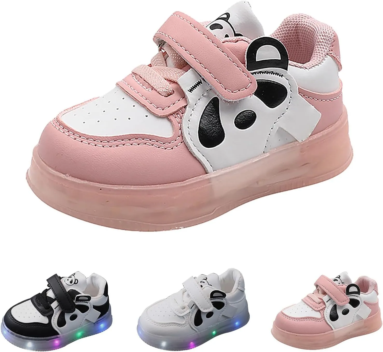 Toddler Boys Girls Light Up Shoes Little-Kids Flashing Led Soft Bottom Breathable First Sport Sneaker Boots for Girls