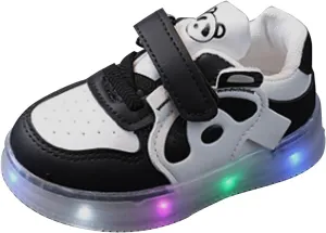 Toddler Boys Girls Light Up Shoes Little-Kids Flashing Led Soft Bottom Breathable First Sport Sneaker Boots for Girls