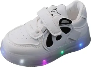 Toddler Boys Girls Light Up Shoes Little-Kids Flashing Led Soft Bottom Breathable First Sport Sneaker Boots for Girls
