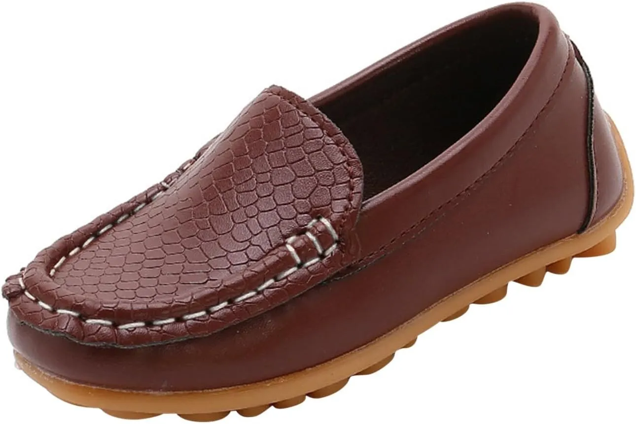 Toddler Boys Loafers Sole Rubber Leather Ankle Sneakers Kids Baby Summer Casual Lightweight Soft Non Slip Shoes