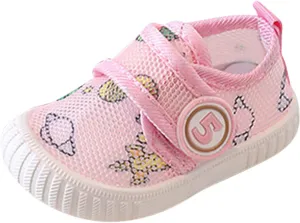 Toddler Girl Baby Boy Squeak Sneakers Cute Comfort Anti-Slip Soft Sole First-Walking Little Kid Trainers Shoes