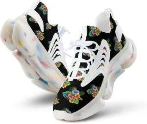 Tropical Flowers Men's Running Shoes Lightweight Walking Shoe Breathable Sneaker