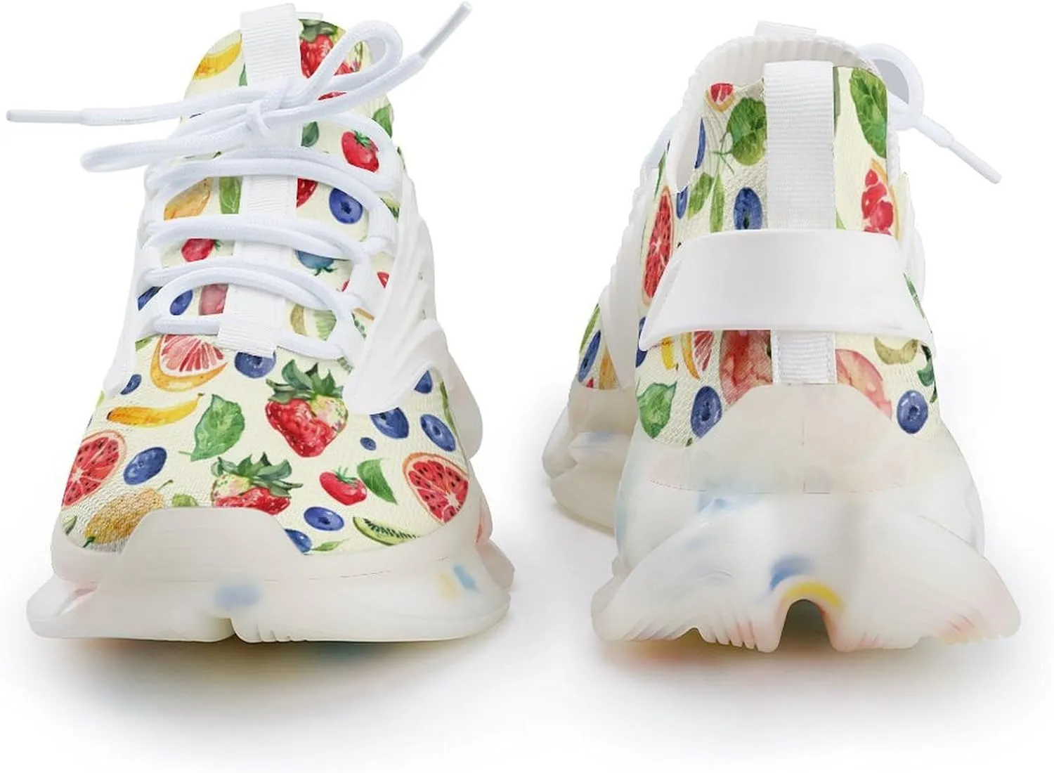 Watercolor Fruits Men's Running Shoes Lightweight Walking Shoe Breathable Sneaker