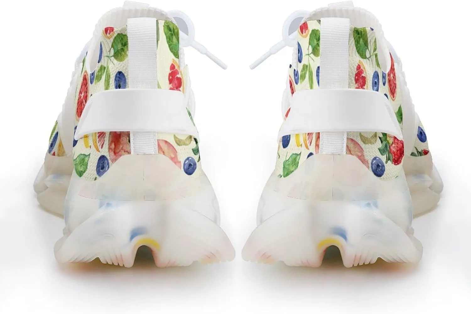 Watercolor Fruits Men's Running Shoes Lightweight Walking Shoe Breathable Sneaker
