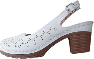 Wedge Sandals for Women Dressy Comfortable Slip On Wide Width Sandals Vintage Closed Toe Slingback Walking Shoes Buckle Ankle Strap Shoes Summer On Feet All Day