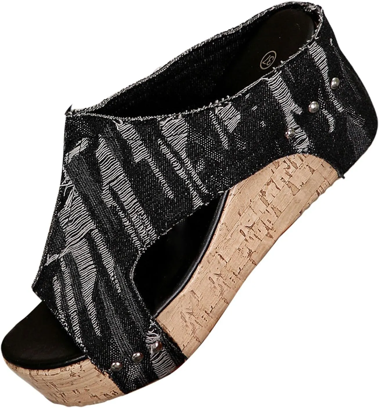 Women Beach Sandals Comfortable Slip On Platform Wedges Slippers Casual Fashion Dressy Beach Slides Shoes