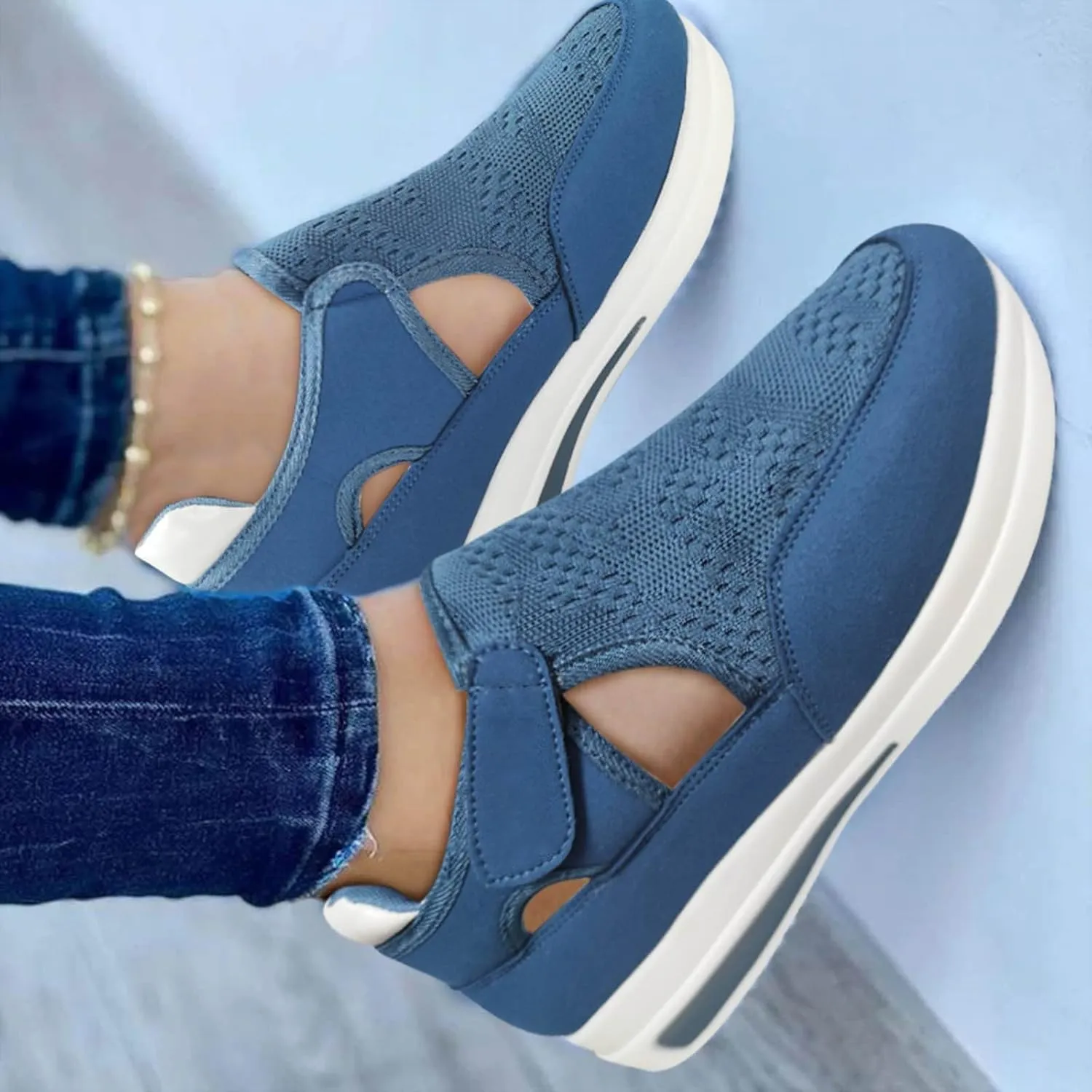 Women Breathable Mesh Slip On Shoes Casual Comfortable Walking Sneakers Lightweight Flats Non Slip Loafers