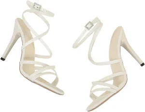Women Heeled Sandals Square Open Toe Block High Heels Strappy Chunky Heels Ankle Strap Sandals Dress Party Shoes