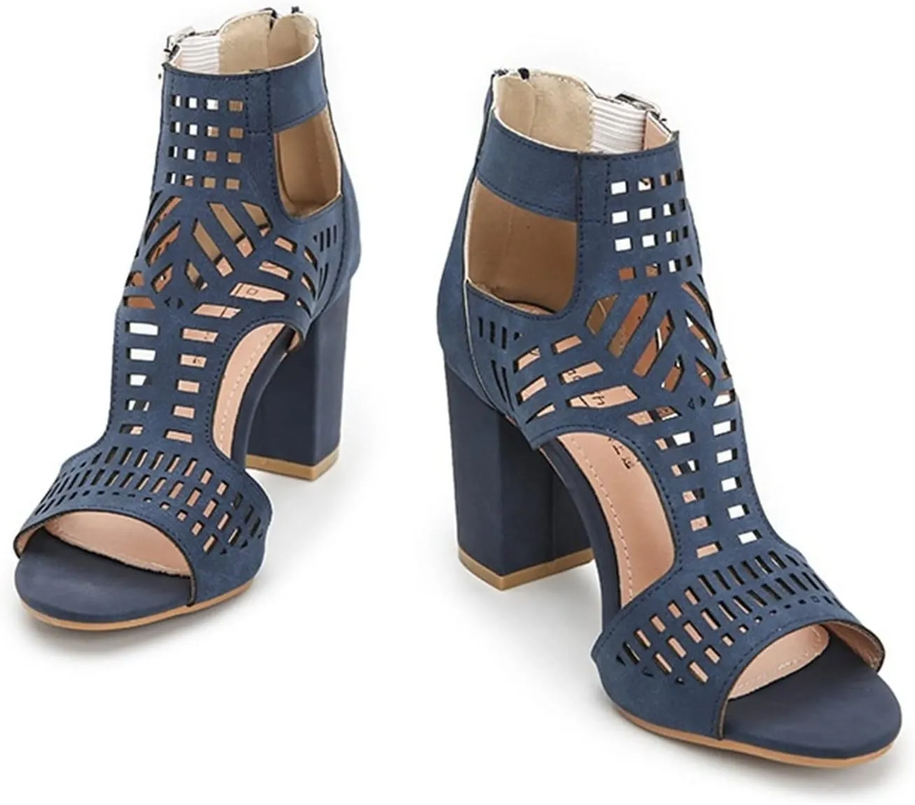 Women Open Toe Sandal Dressy Summer Chunky Block High Heel Shoes Hollow Out Heeled Ankle Straps Dress Pumps Shoes 2025