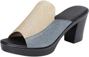 Women Sandals Open Toe Chunky Heels Fish Mouth Pumps Slingback Rounded Toe Block Heel Sandal High Heel Sandal