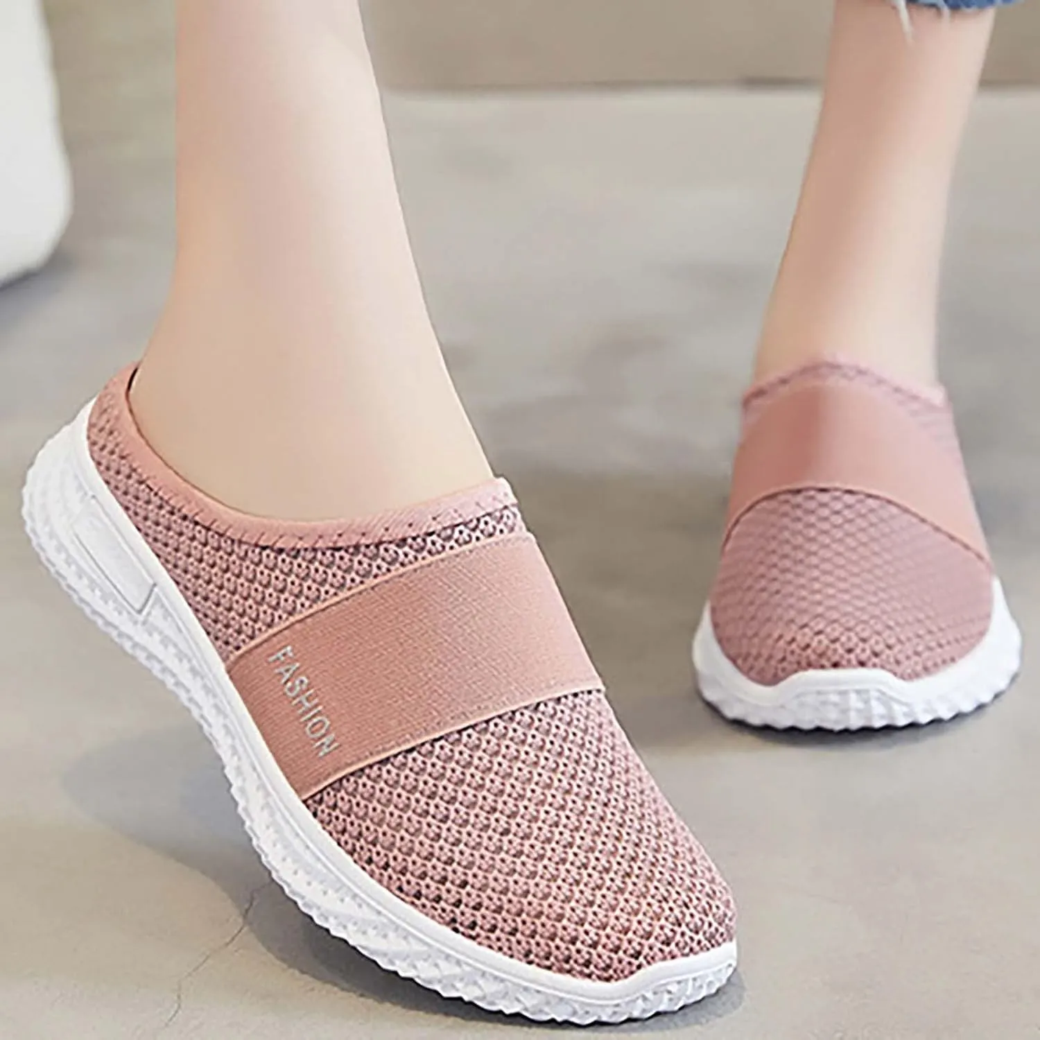 Womens Breathable Mesh Walking Mules Sneakers Mens Running Shoes Mesh Breathable Casual Shoes Trendy Waterproof Sneakers Red Tennis Shoe Loafers Dress Shoe