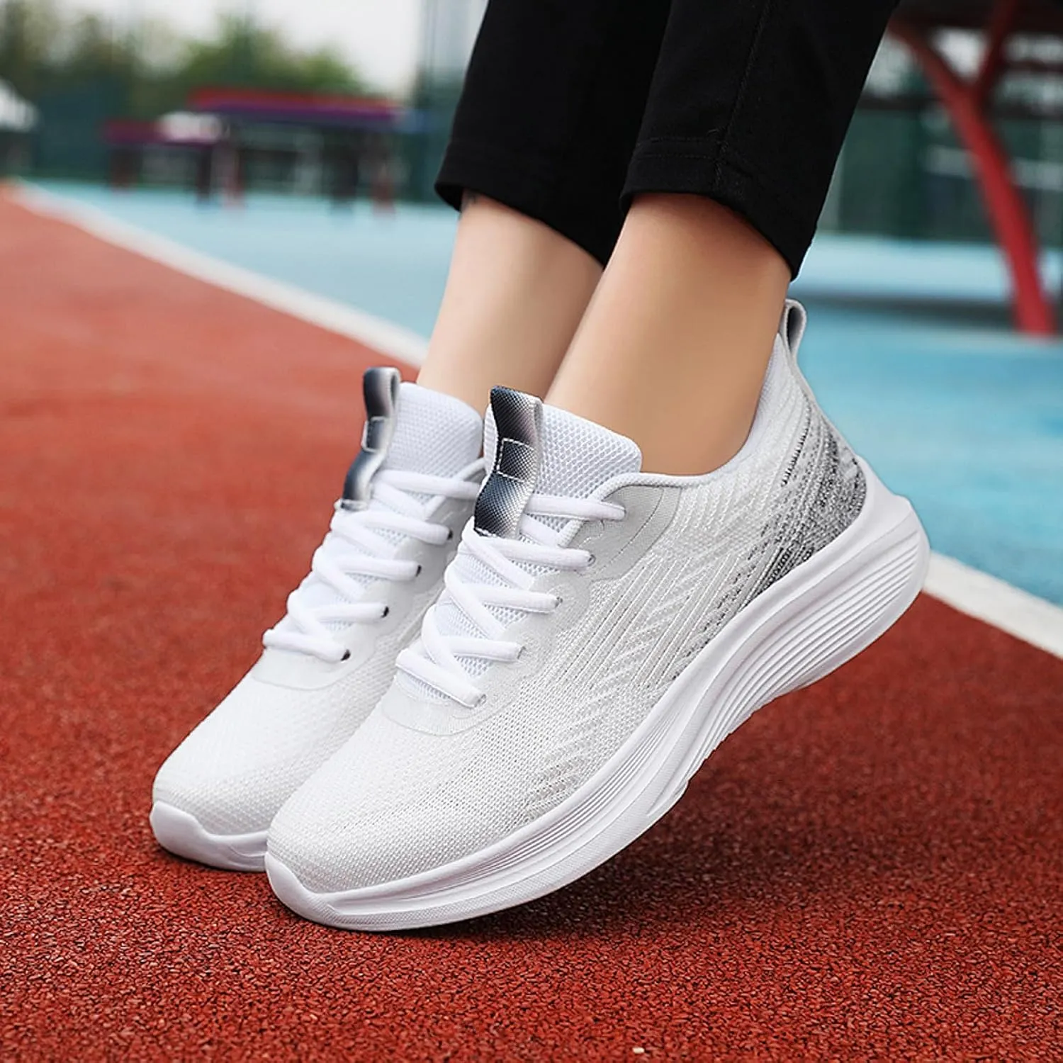 Women's Casual Breathable Mesh Sneakers Comfort Lightweight Breathable Sock Shoes Outdoor Casual Fitness Shoe