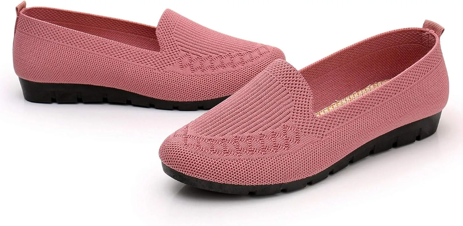 Women's Casual Shoes Summer Wedge Breathable Mesh Round Wedges Single Casual Toe Slip-On Shoes