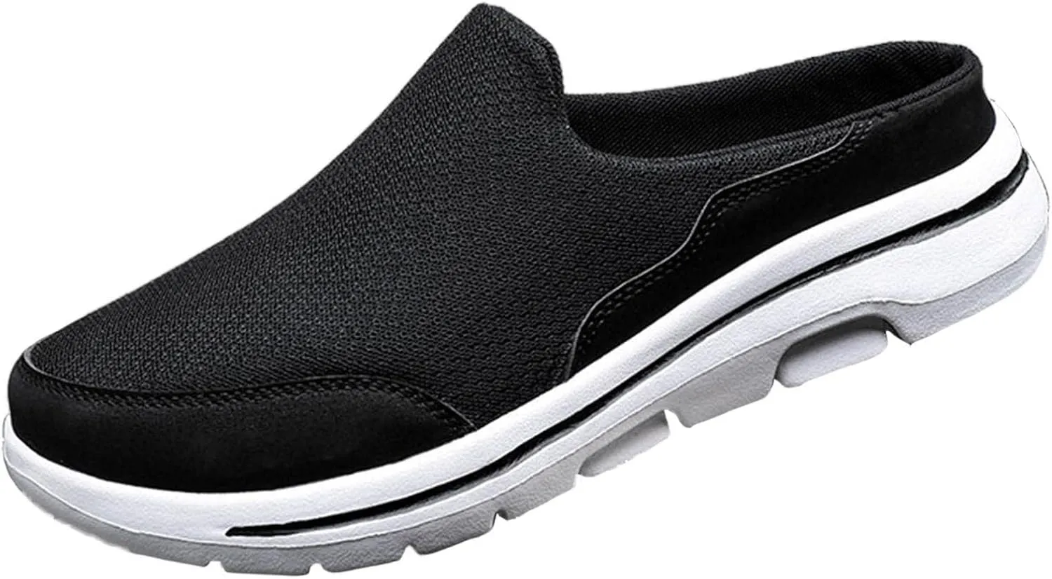 Women's Casual Slip on Half Shoes Breathable Slip On Shoes Women Mesh Breathable White Casual Shoes Black Sneakers Waterproof Tennis Shoe Casual Loafers