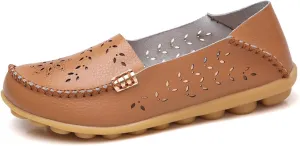 Womens Comfort Walking Cute Flat Loafer Ballet Flats Shoes Cute Penny Loafer Slip On Walking Driving Shoes with Diamond Eyelets