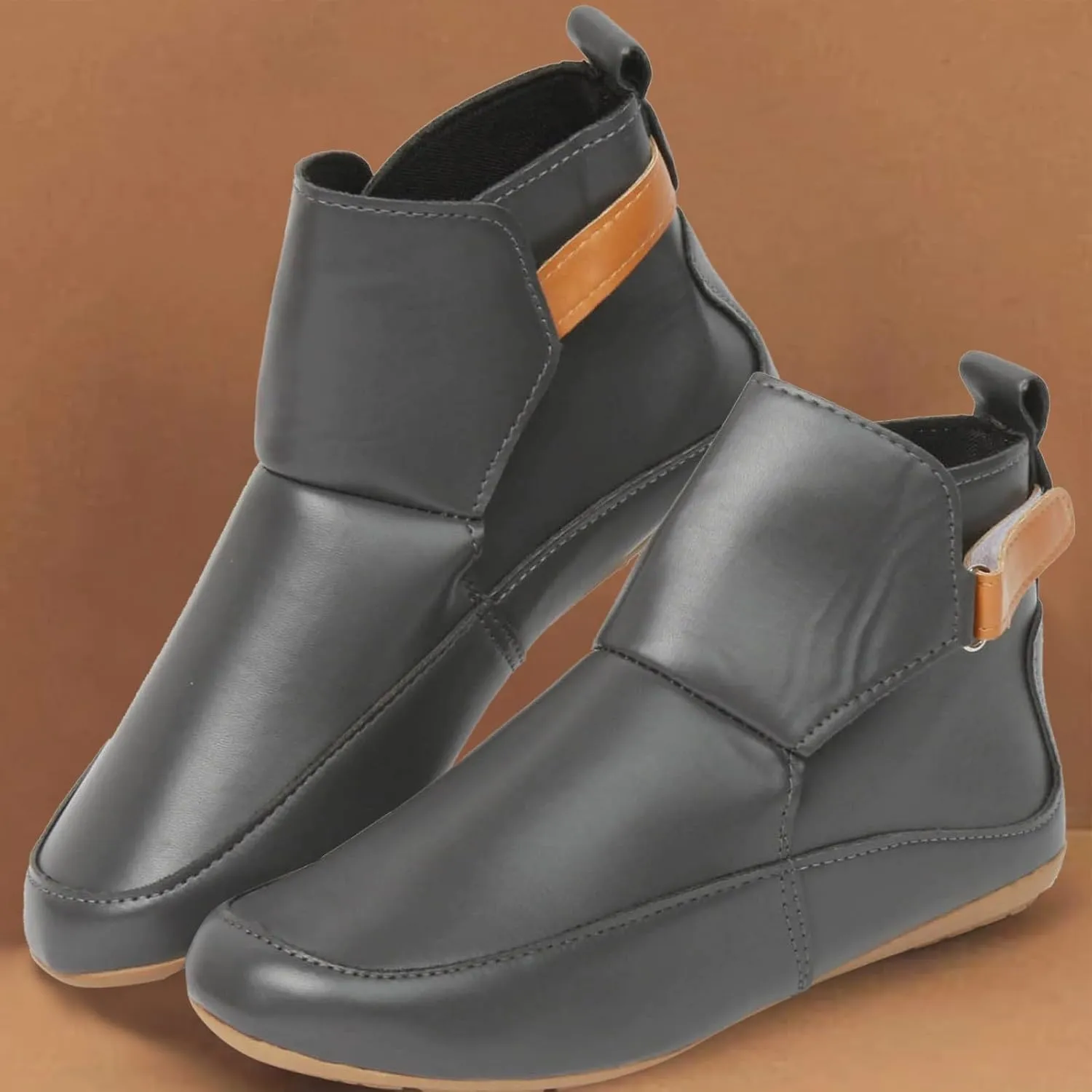 Womens Cowboy Boots,Women's Classic Ankle Boots Low Heel Buckle Strap Booties Ladies Round Toe Fashion Shoes Women