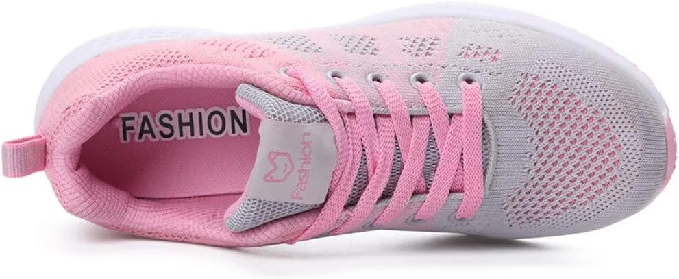 Women's Fashion Sneaker Non Slip Breathable Lightweight Comfortable Lace Up Running Shoes Mens Womens Loafer Shoes Black Platform Sneakers for Women