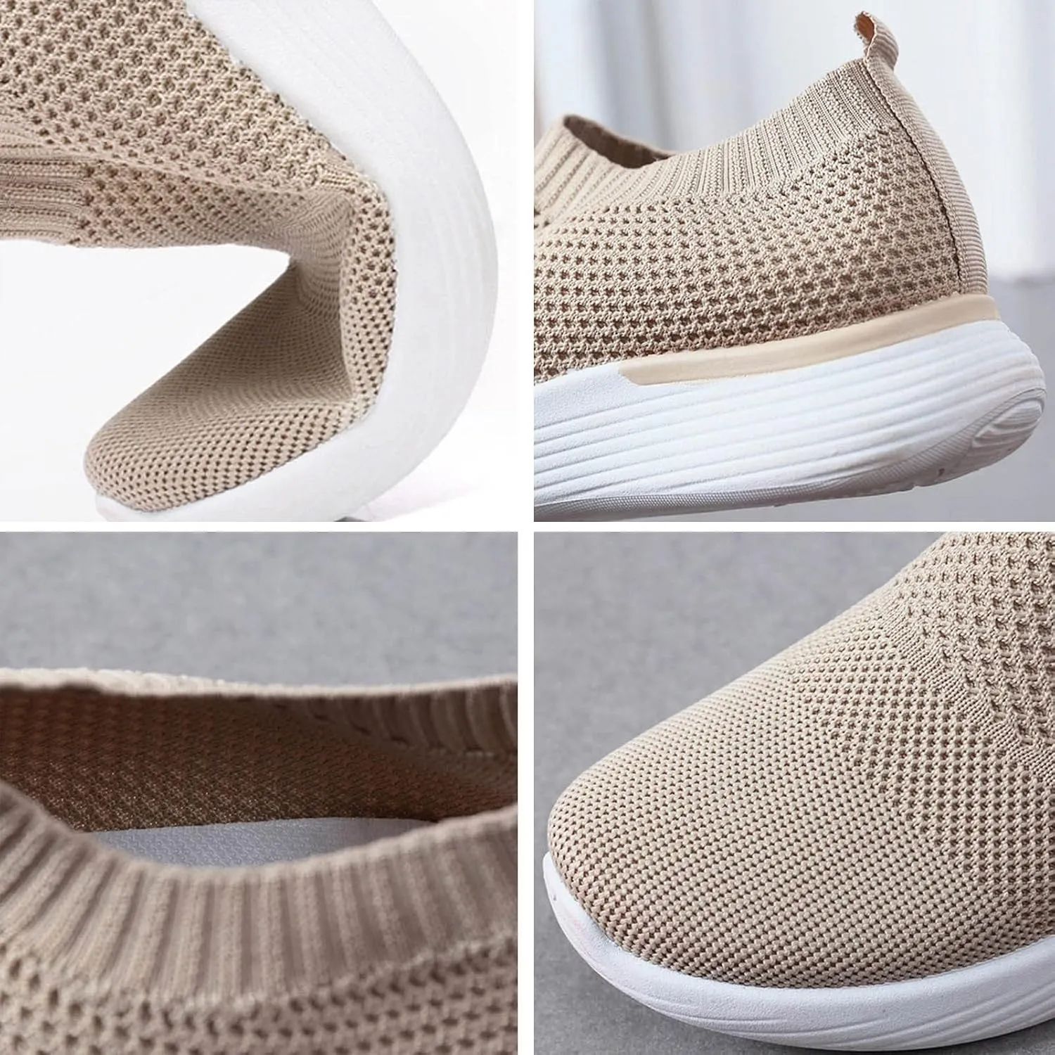 Women's Fashion Sneakers Lightweight Versatile Slip On Shoes Breathable Casual Outdoor Fitness Shoes Non Slip