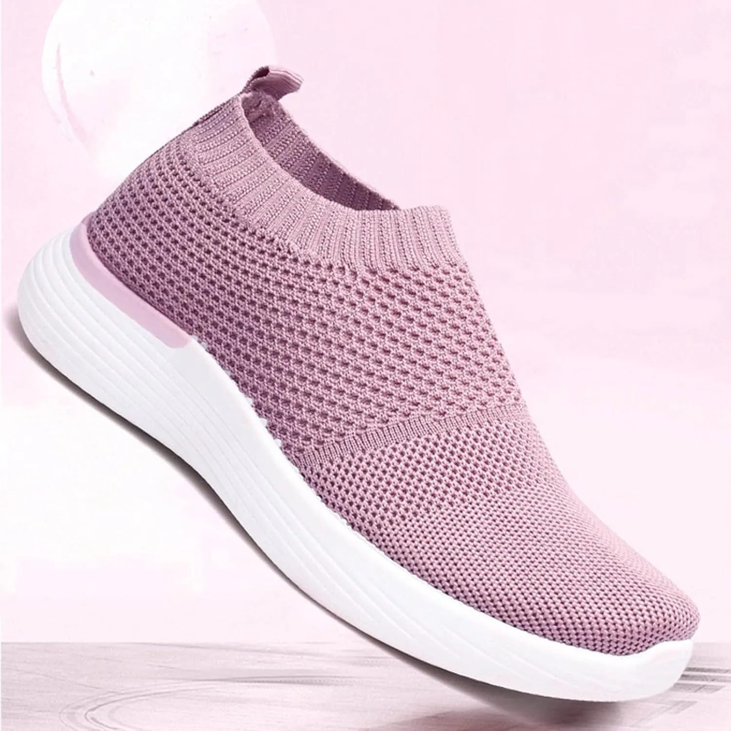 Women's Fashion Sneakers Lightweight Versatile Slip On Shoes Breathable Casual Outdoor Fitness Shoes Non Slip