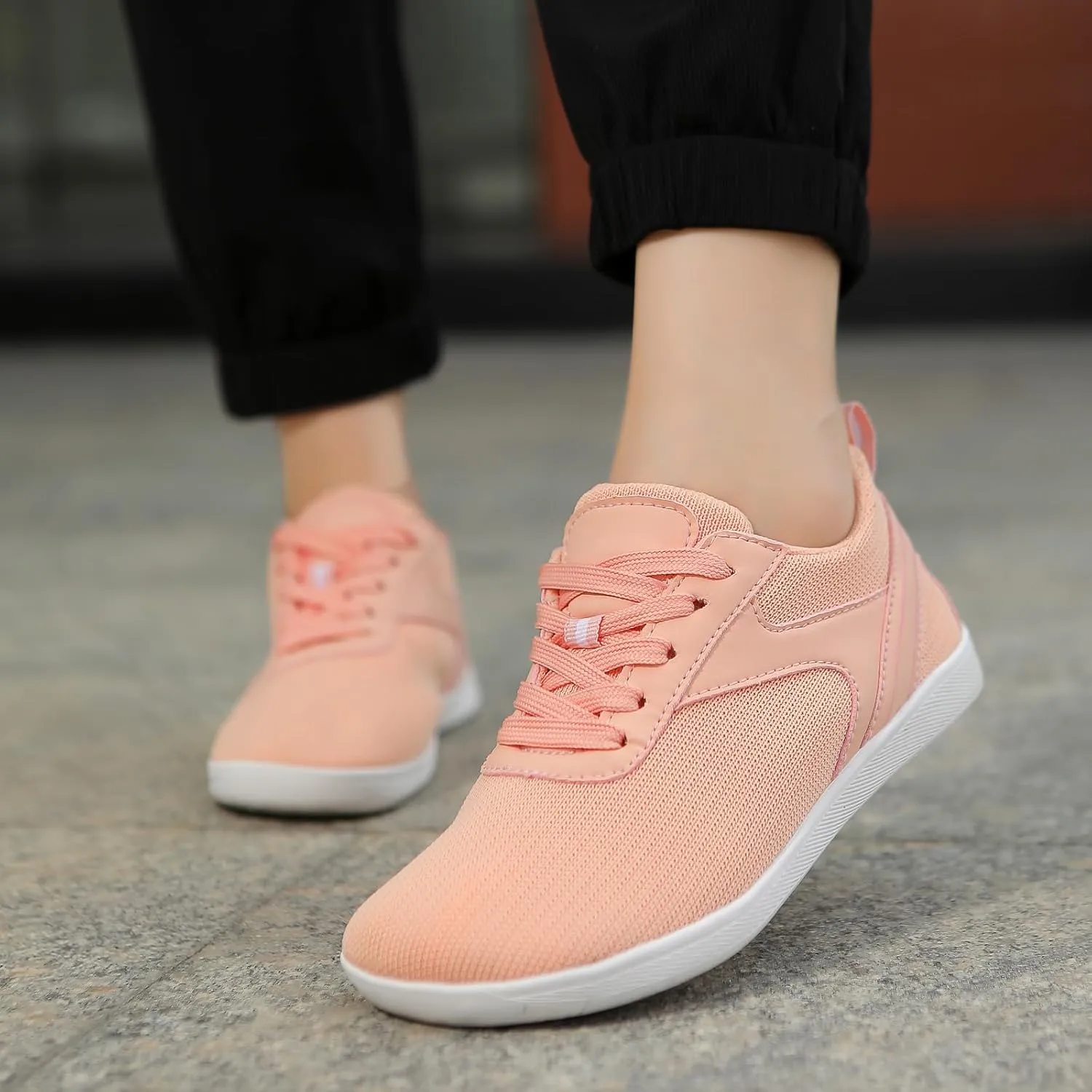 Womens Mens Wide Toe Barefoot Shoes Wide Slip On Tennis Shoes Lightweight Breathable Gym Athletic Sports Walking Shoe Zero Drop Mesh Workout Sneakers Breathable Casual Running Shoe