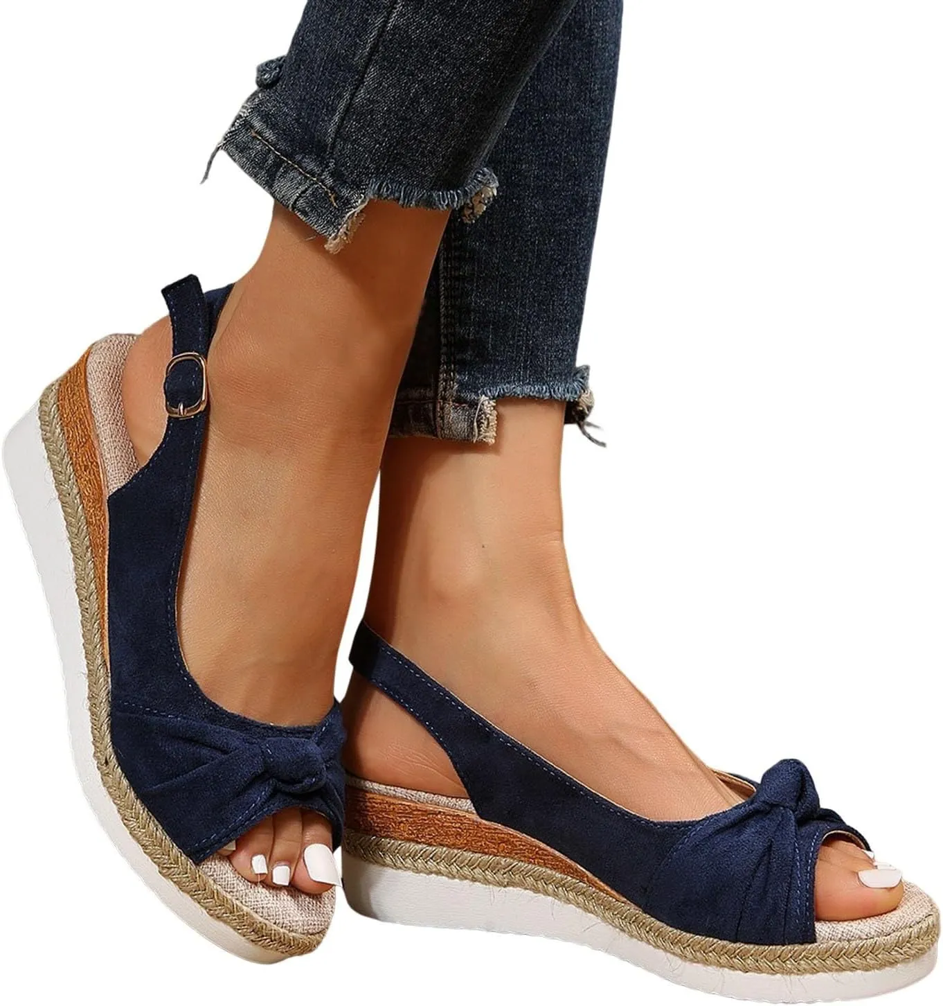 Womens Sandals with Arch Support Orthopedic Open Toe Low Wedge Heels Slides Summer Casual Comfort Shoes 2025