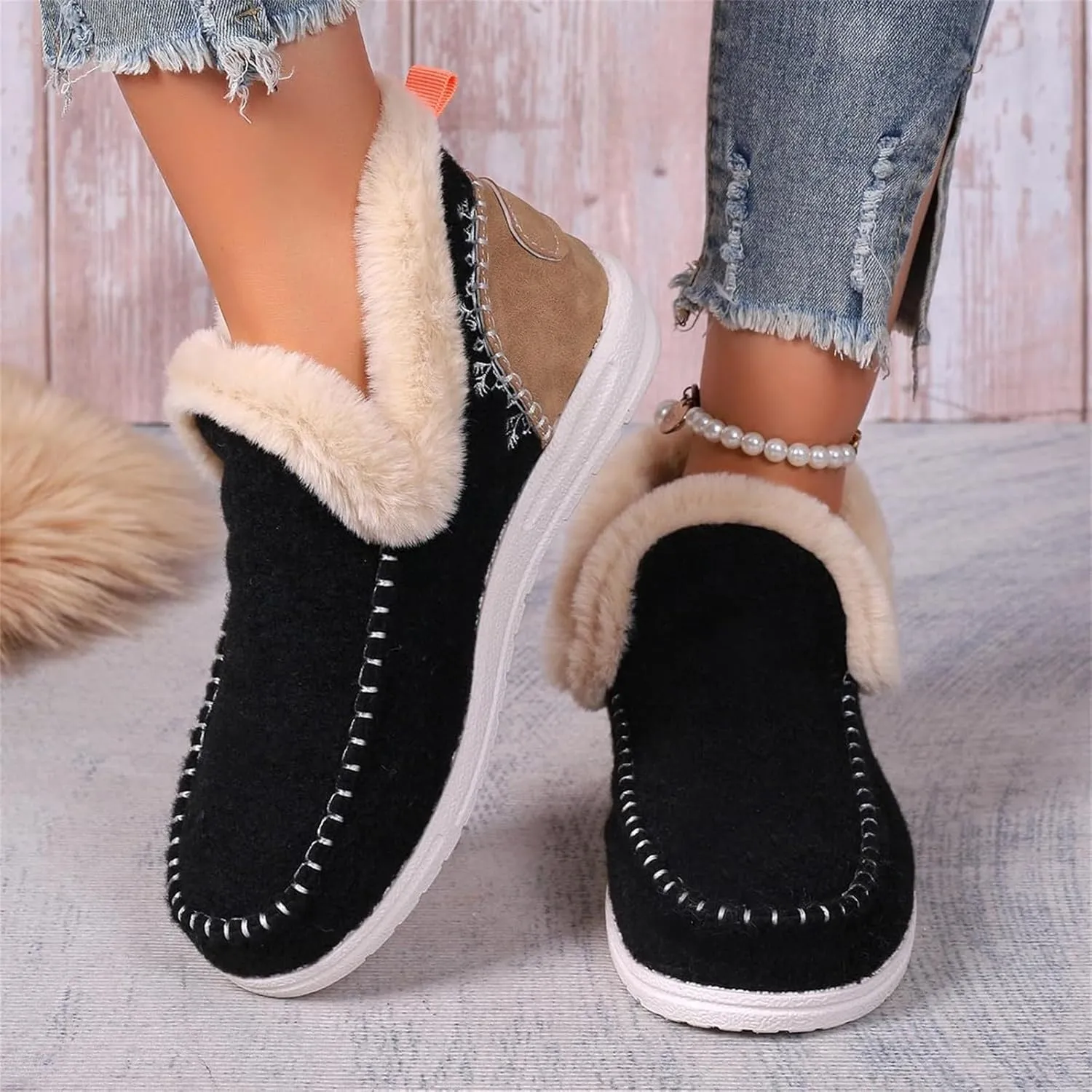 Womens Shoes Casual Women's Fashion Sneakers Slip On Loafers for Women Dressy Fashion Casual Comfy Soft Christmas Print Shoes Women Comfort Cute Casual Slip On Lightweight