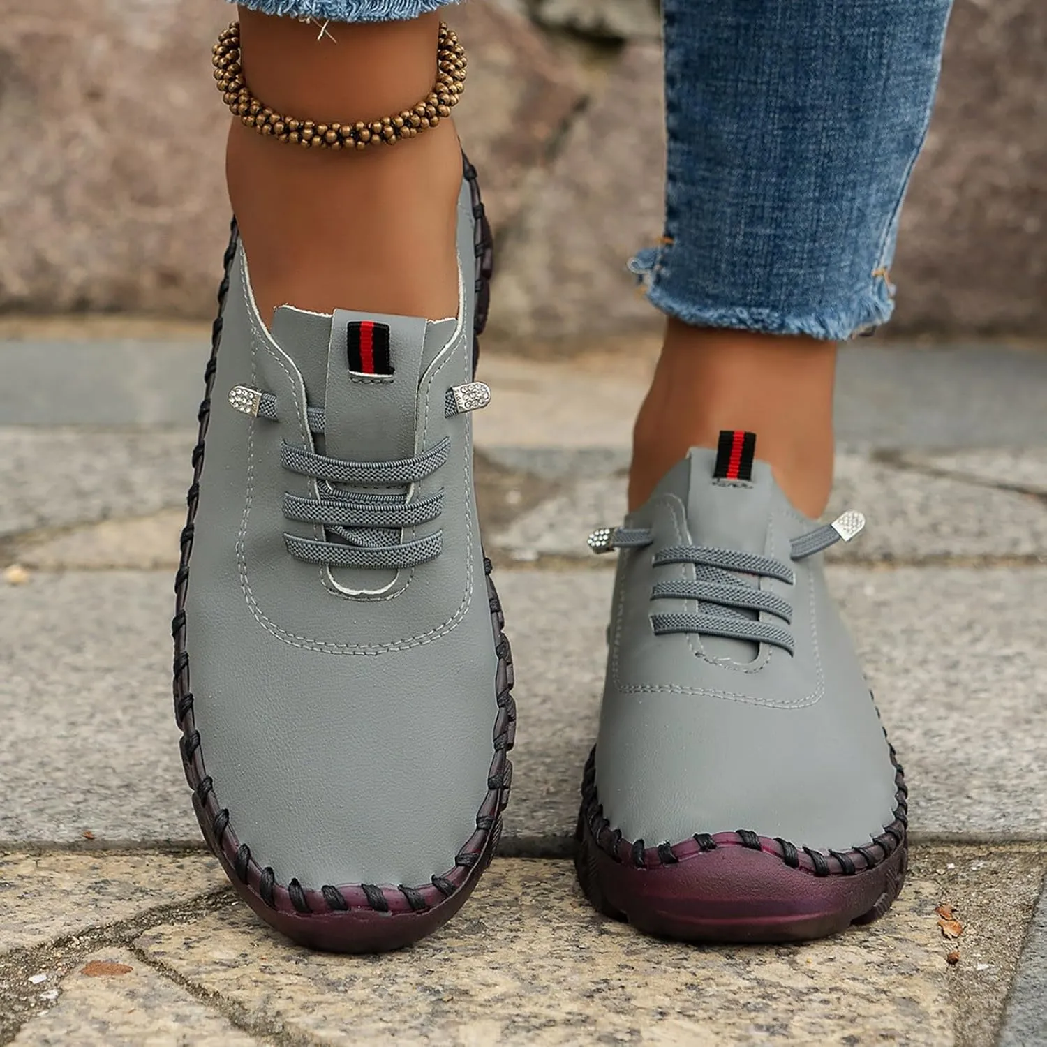 Womens Shoes FlatsWomens White Sneakers Wide Width Loafers for Women Flat Bottom Fashion Christmas Sneakers for Women 2024 Wide Toe Box Trendy Casual