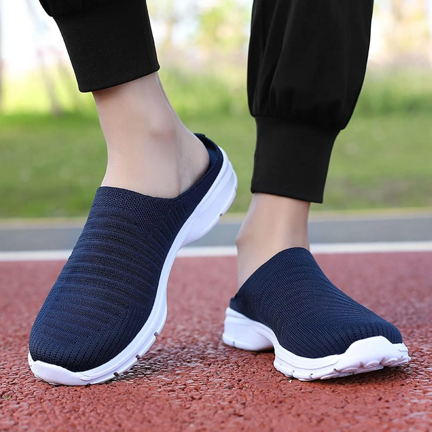 Womens Slip On Sneakers Casual Comfortable Walking Shoes Lightweight Canvas Flats Breathable Mesh Non Slip Loafers