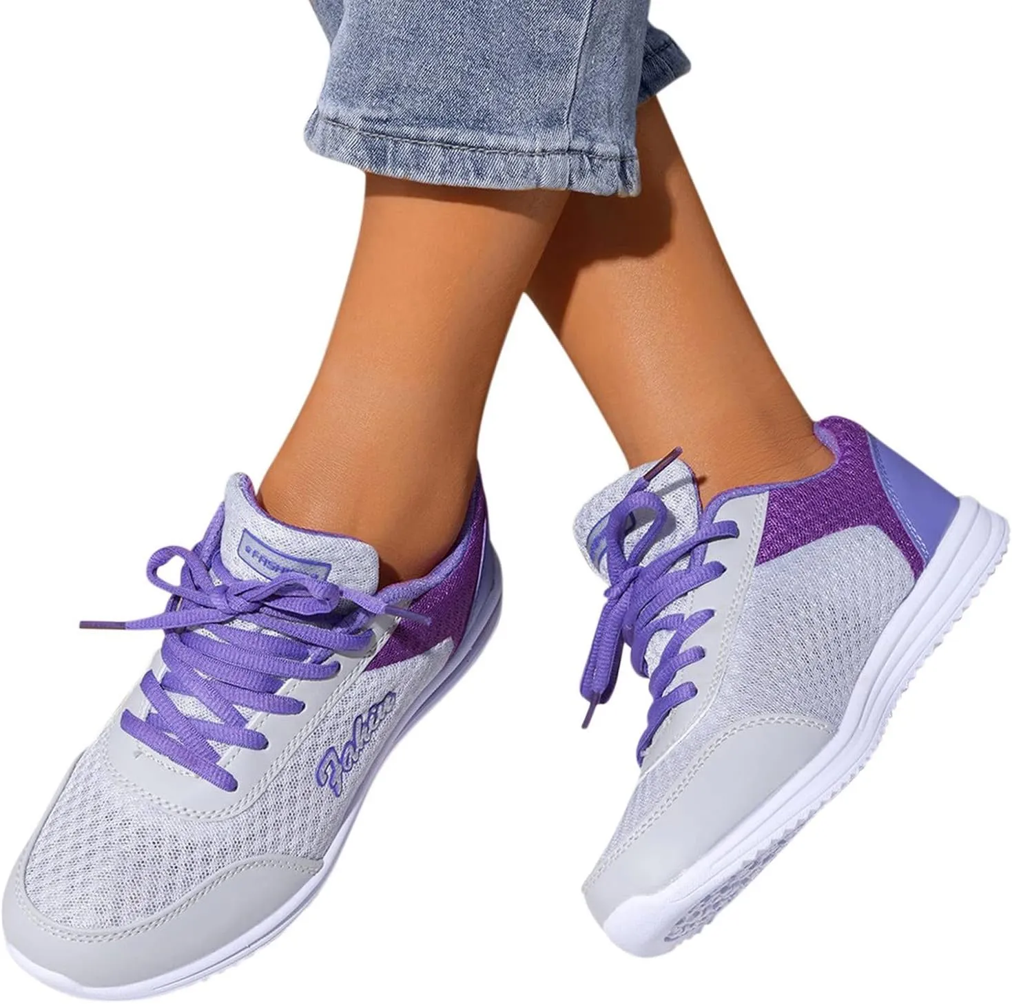 Womens Sneakers Platform Zapatillas Blancas Con Plataforma para Mujer Elegantes De Vestir Women's Running Shoes Size 8 Wide Toe Box Gym Shoes Women Women's All White Athletic Shoes