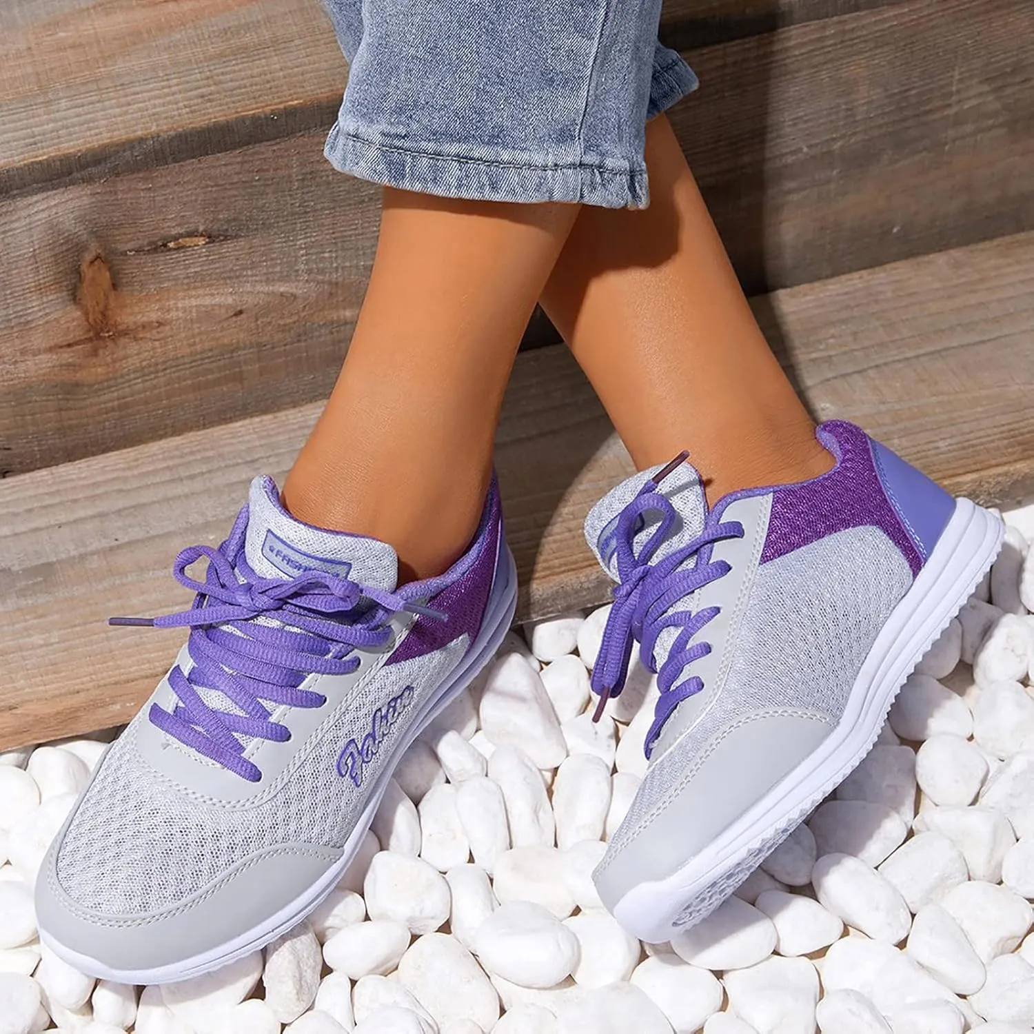 Womens Sneakers Platform Zapatillas Blancas Con Plataforma para Mujer Elegantes De Vestir Women's Running Shoes Size 8 Wide Toe Box Gym Shoes Women Women's All White Athletic Shoes