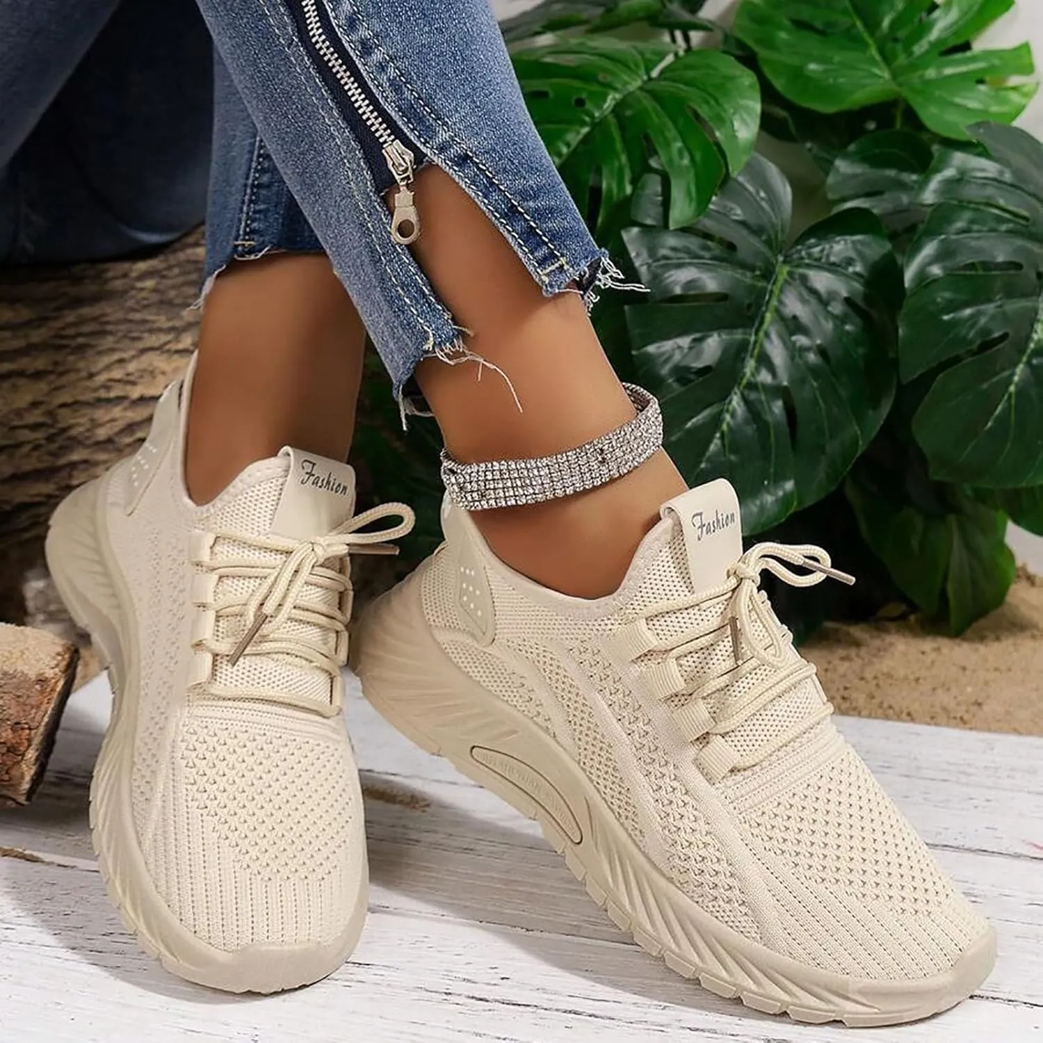 Women's Soft Sole Cushion Sneakers Casual Breathable Slip on Orthopaedic Walking Sneakers Jogger Running Shoe