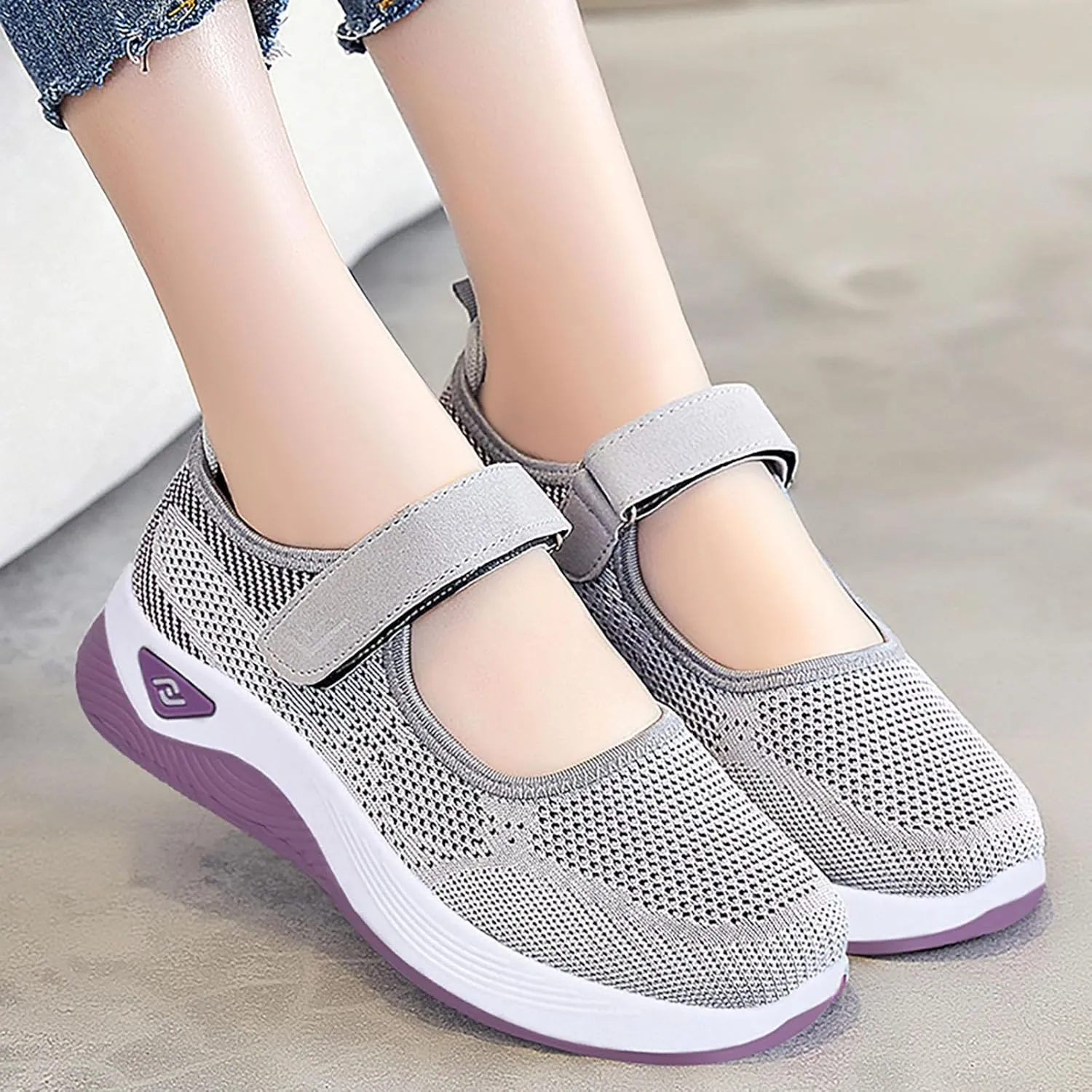 Womens Tennis Shoes Mesh Women Casual Shoes Platform Sneakers Walking Shoes Ultra Lightweight Breathable Basketball Shoe Grip Cross Trainer Shoe