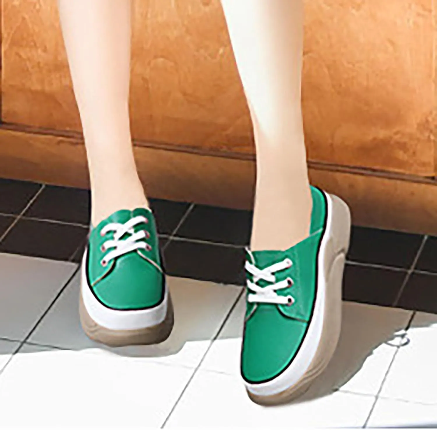Women's Trendy Heightening Chunky Loafers Fashion Round Toe Slip On Comfort Walking Casual Shoes Floral Heels for Women