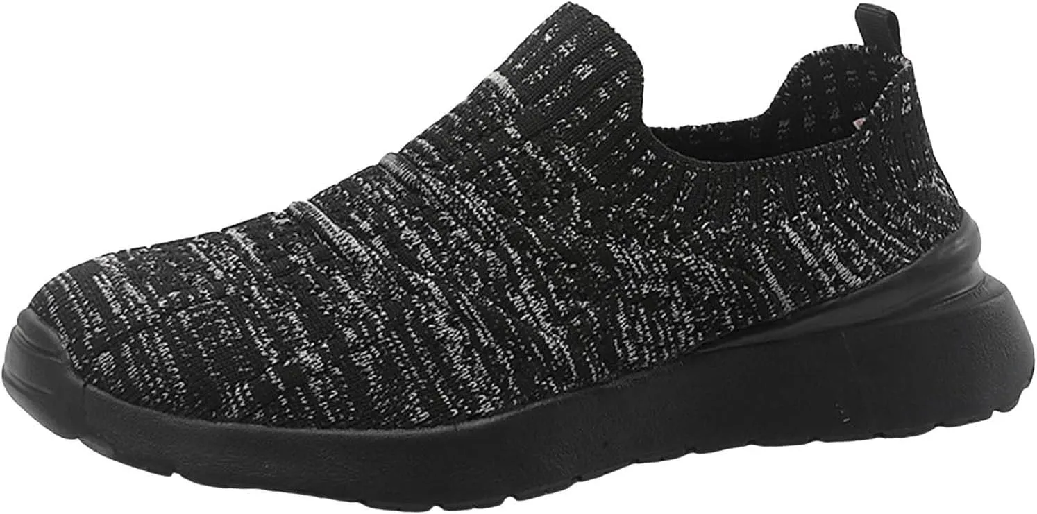 Women's Walking Shoes Elastic Fly Woven Mesh Shoes Casual Slip On Shoes Comfort Lightweight Breathable Shoes