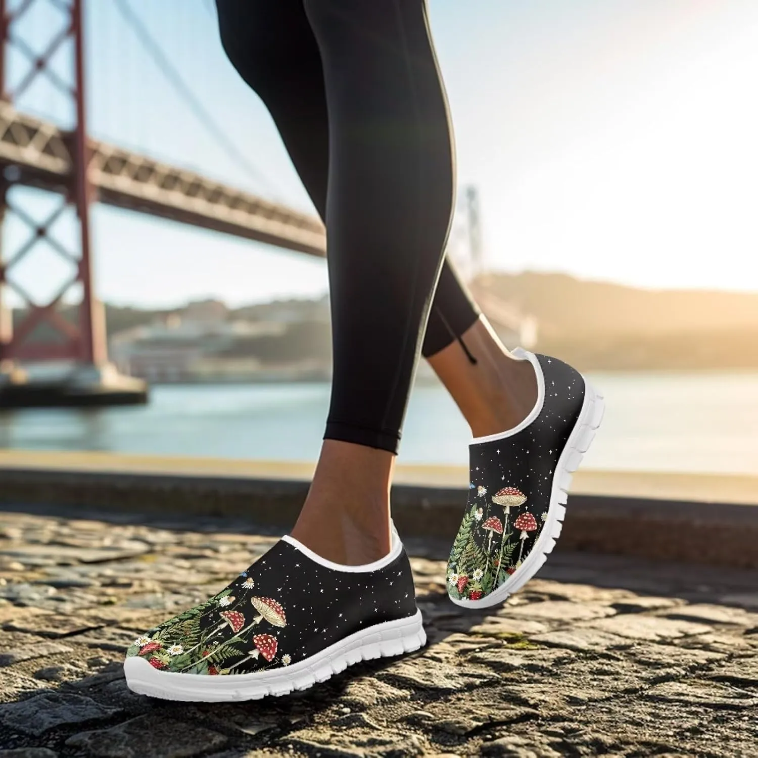Women's Walking Shoes Sneakers Mesh Slip on Loafers Running Shoes Flats Footwear