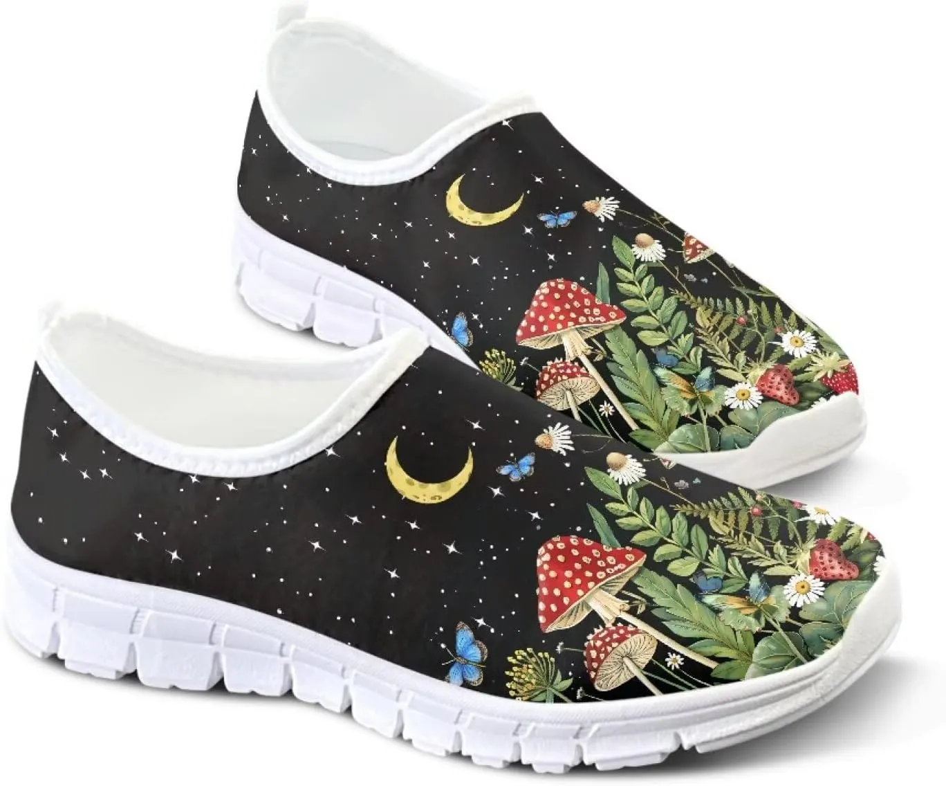 Women's Walking Shoes Sneakers Mesh Slip on Loafers Running Shoes Flats Footwear