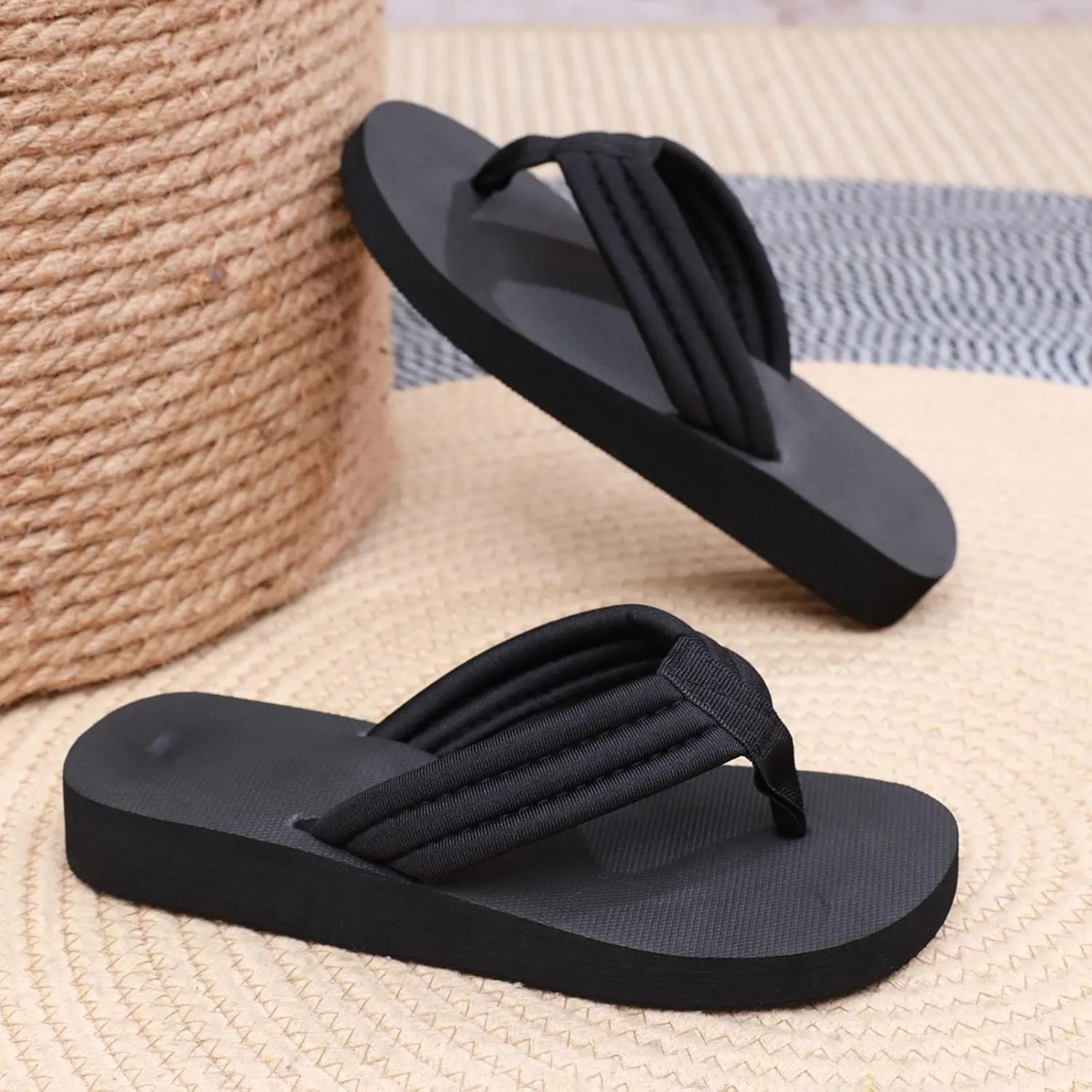 Womens Wedge Flip-Flop Comfortable Platform Thong Sandals Summer Casual Clip Toe Sandals Slip on Beach Slippers