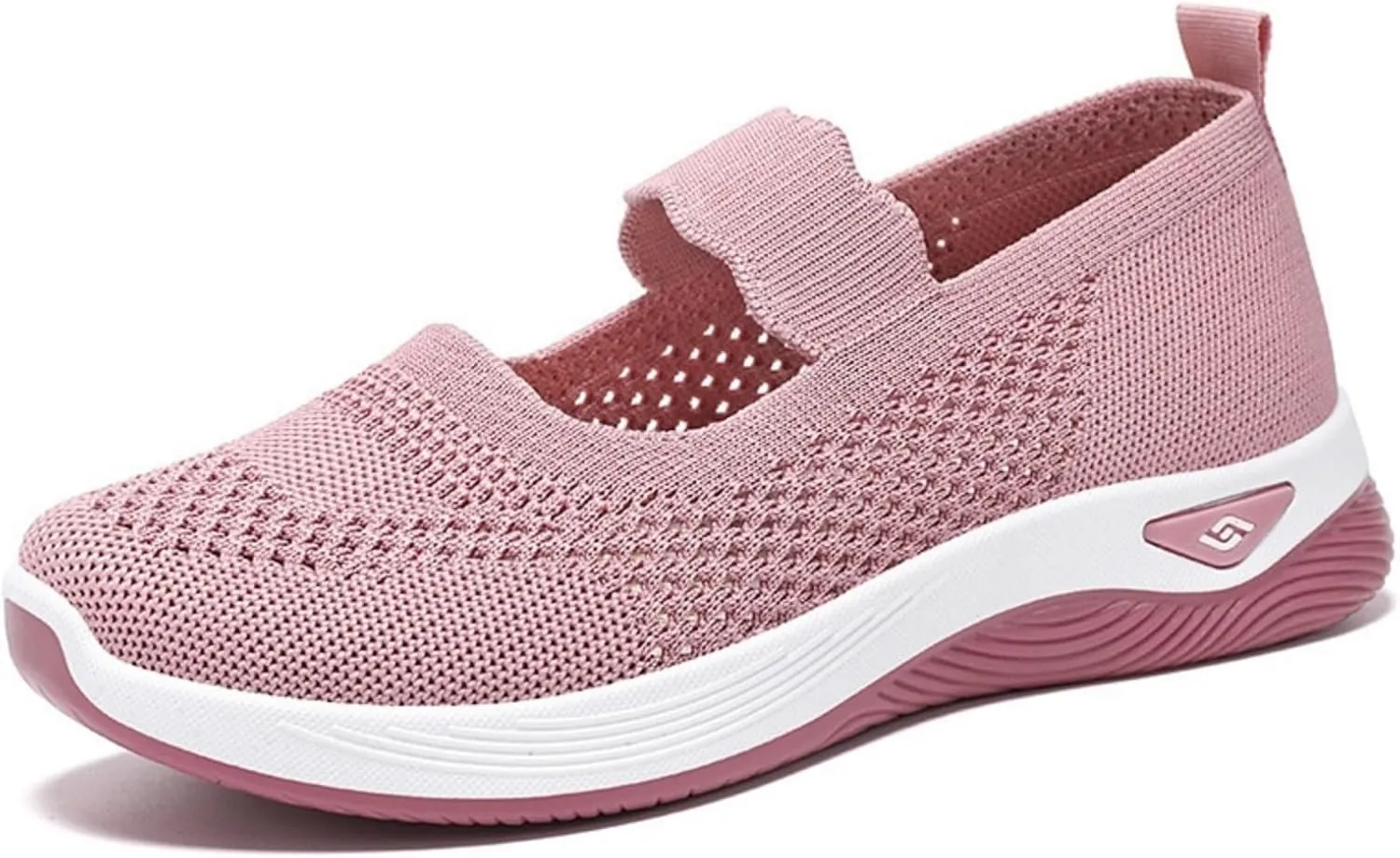 Women's Woven Orthopedic Breathable Soft Shoes Non Slip Food Service Lightweight Shoes Woven Mesh Breathable Soft Sneakers Slip On Arch Support Sneaker Wide Diabetic Footwear Shoe