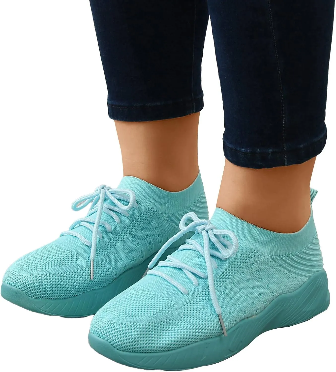 Women's Woven Orthopedic Breathable Soft Shoes Womens Running Shoes Mesh Breathable White Casual Shoes Fashion Sneakers Slip On Tennis Shoe Loafers Shoe