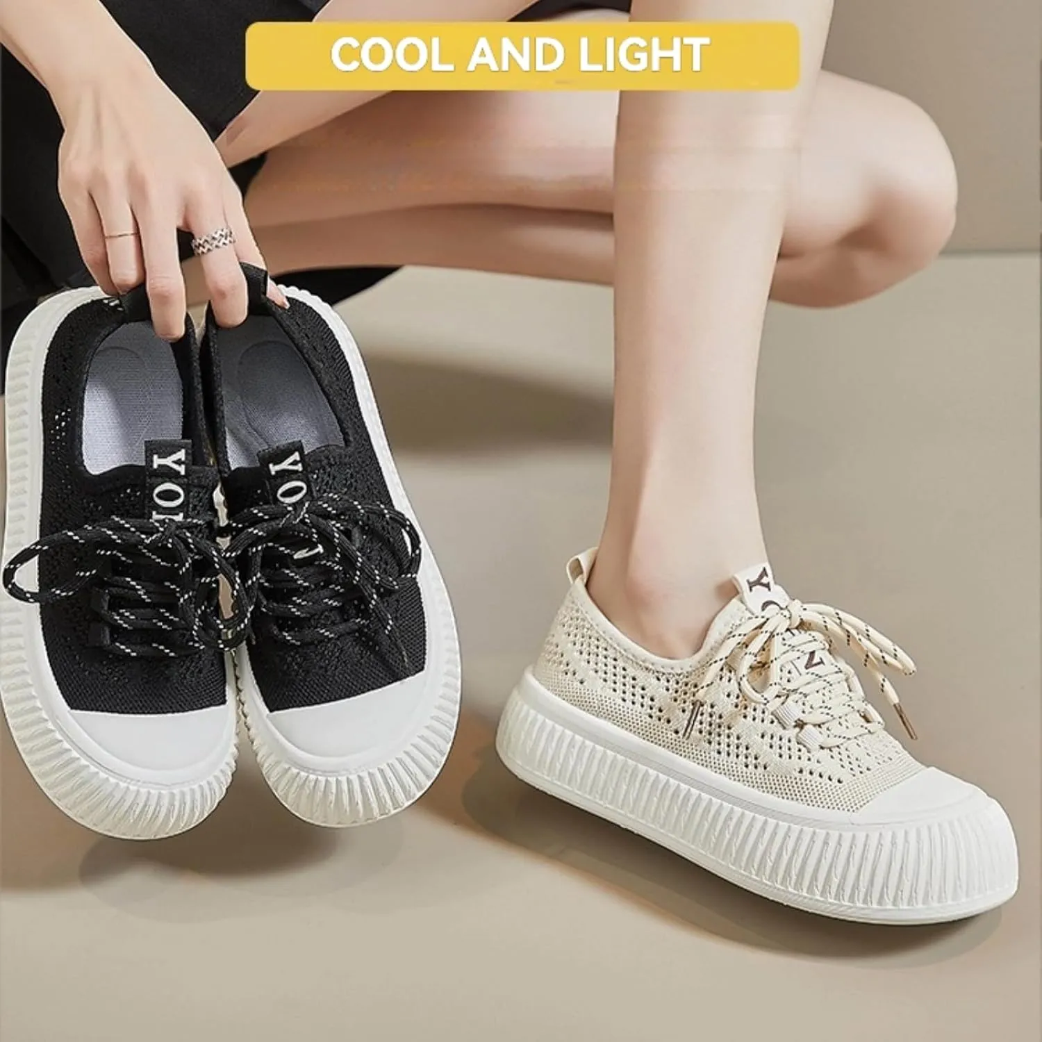 Y2k Platform Chunky Sneakers for Women and Girls Retro Mesh Breathable Aesthetic Summer Casual Walking Shoes for Travel